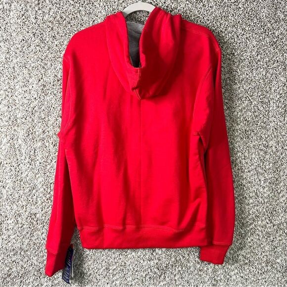 Champion Jacket Men’s Small Red Fleece PowerBlend Full Zip Up Hooded NWT - Picture 7 of 7